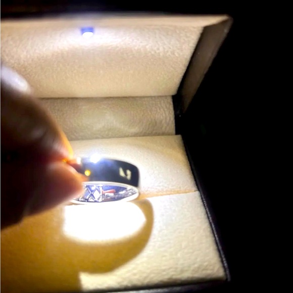 Angara Channel Grooved Diamond Two Stone Men’s Wedding Band in Platinum Size 11 - Picture 4 of 8